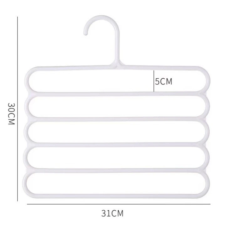 5 layer plastic hanger 5 in 1 Multipurpose Plastic Hanger