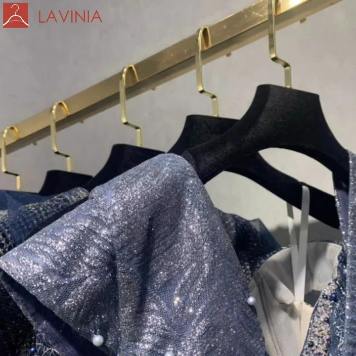 black velvet skirt hangers slimline velvet hangers(001)